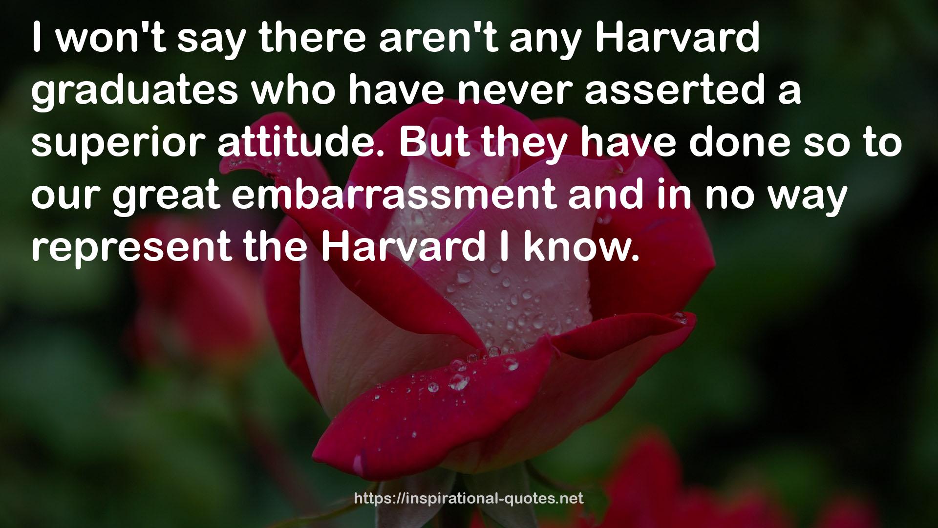 the Harvard  QUOTES