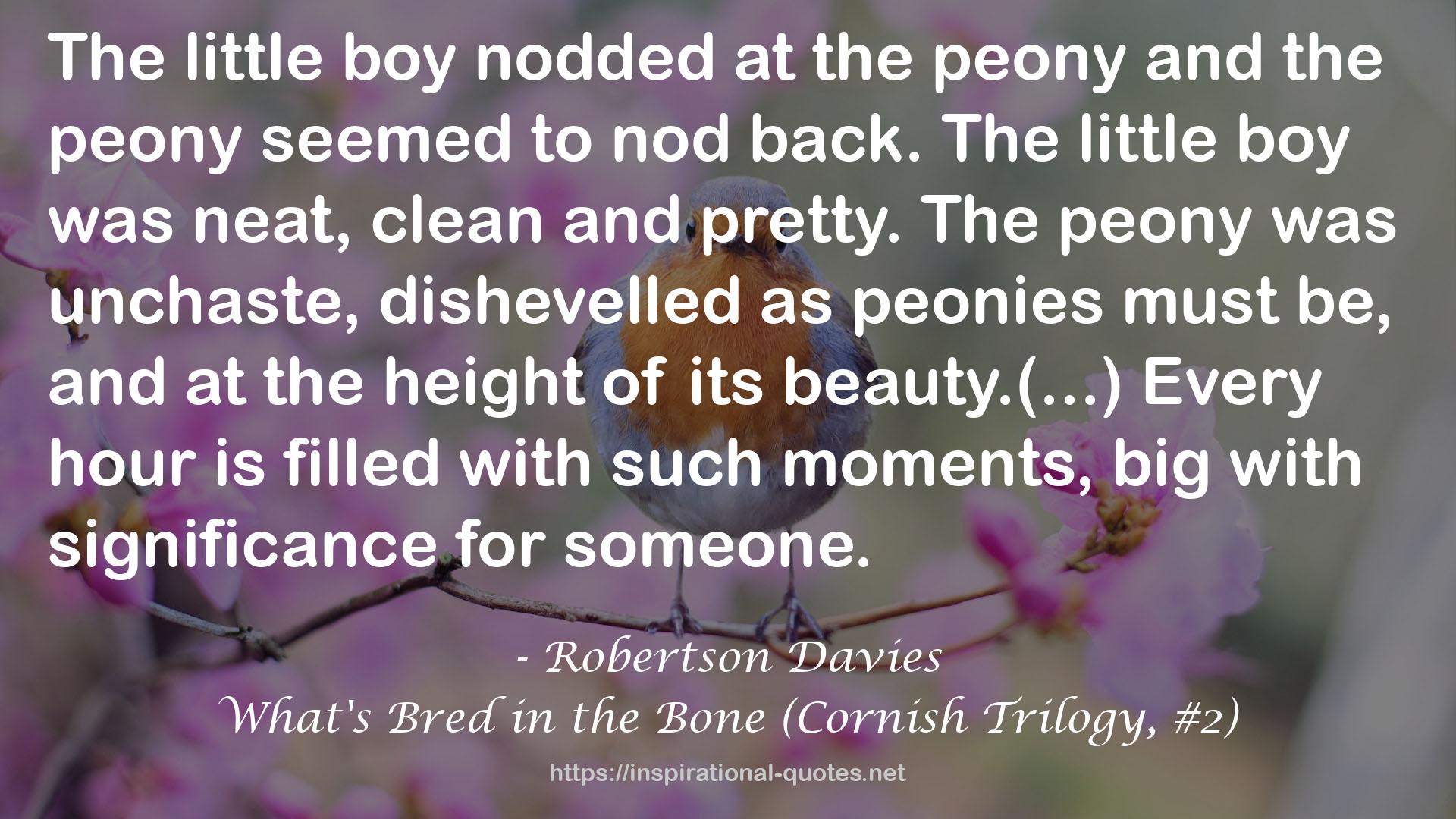 What's Bred in the Bone (Cornish Trilogy, #2) QUOTES