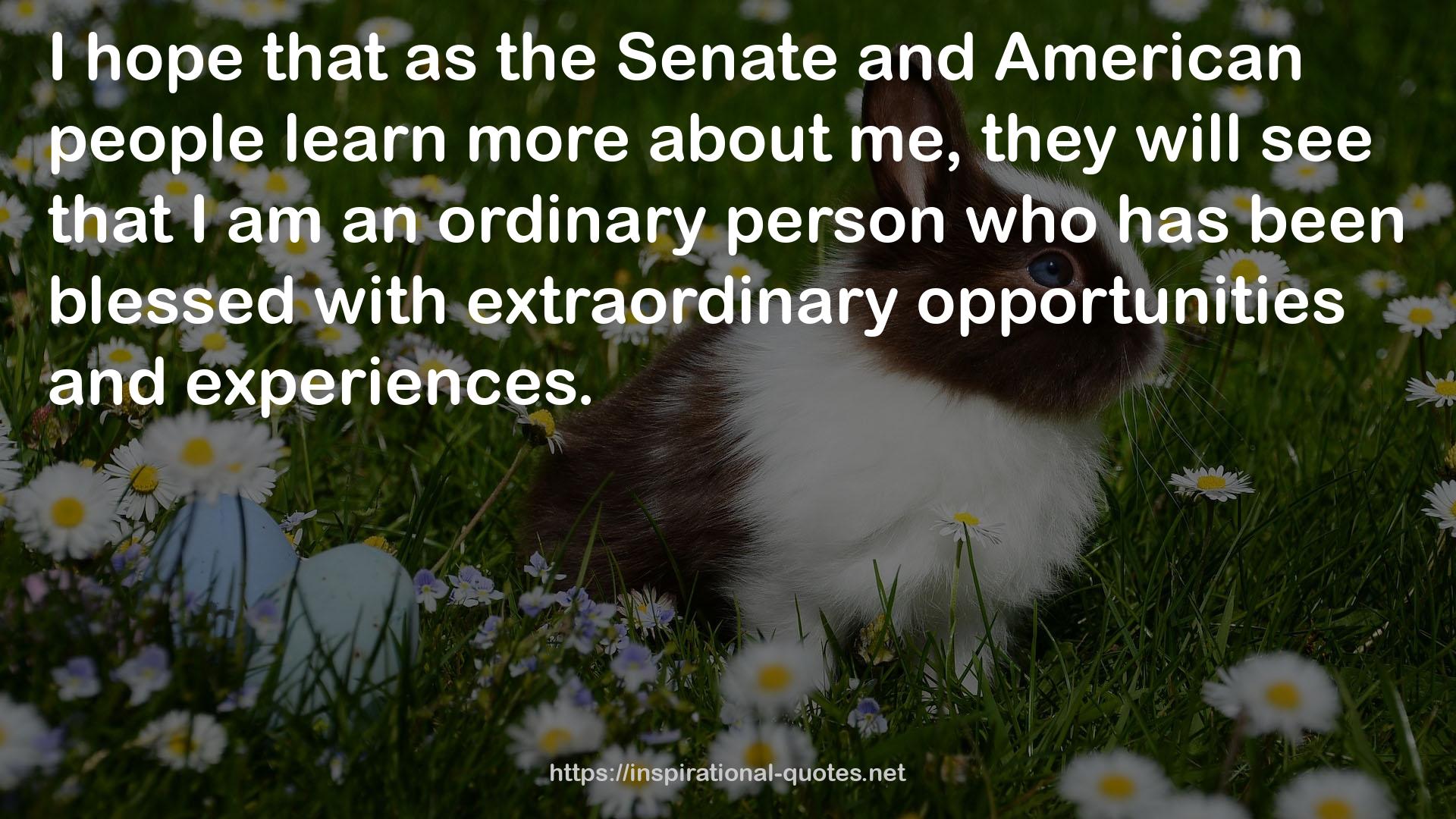 the Senate and American people  QUOTES