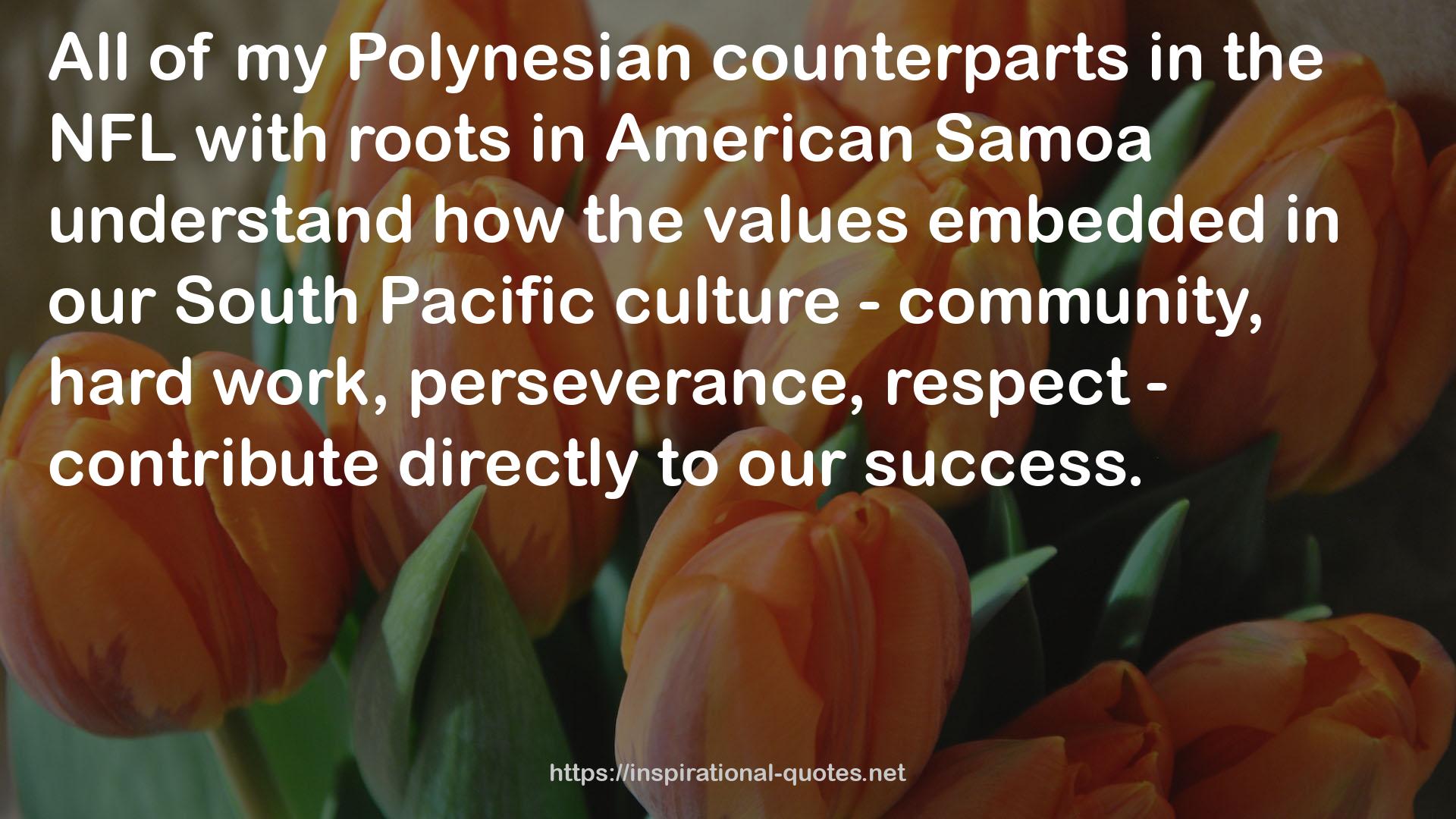 my Polynesian counterparts  QUOTES