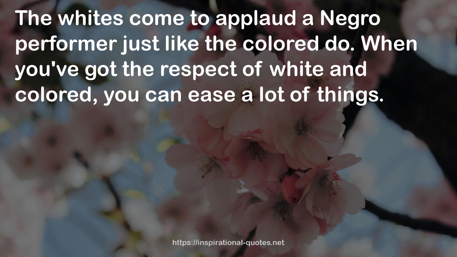 a Negro performer  QUOTES