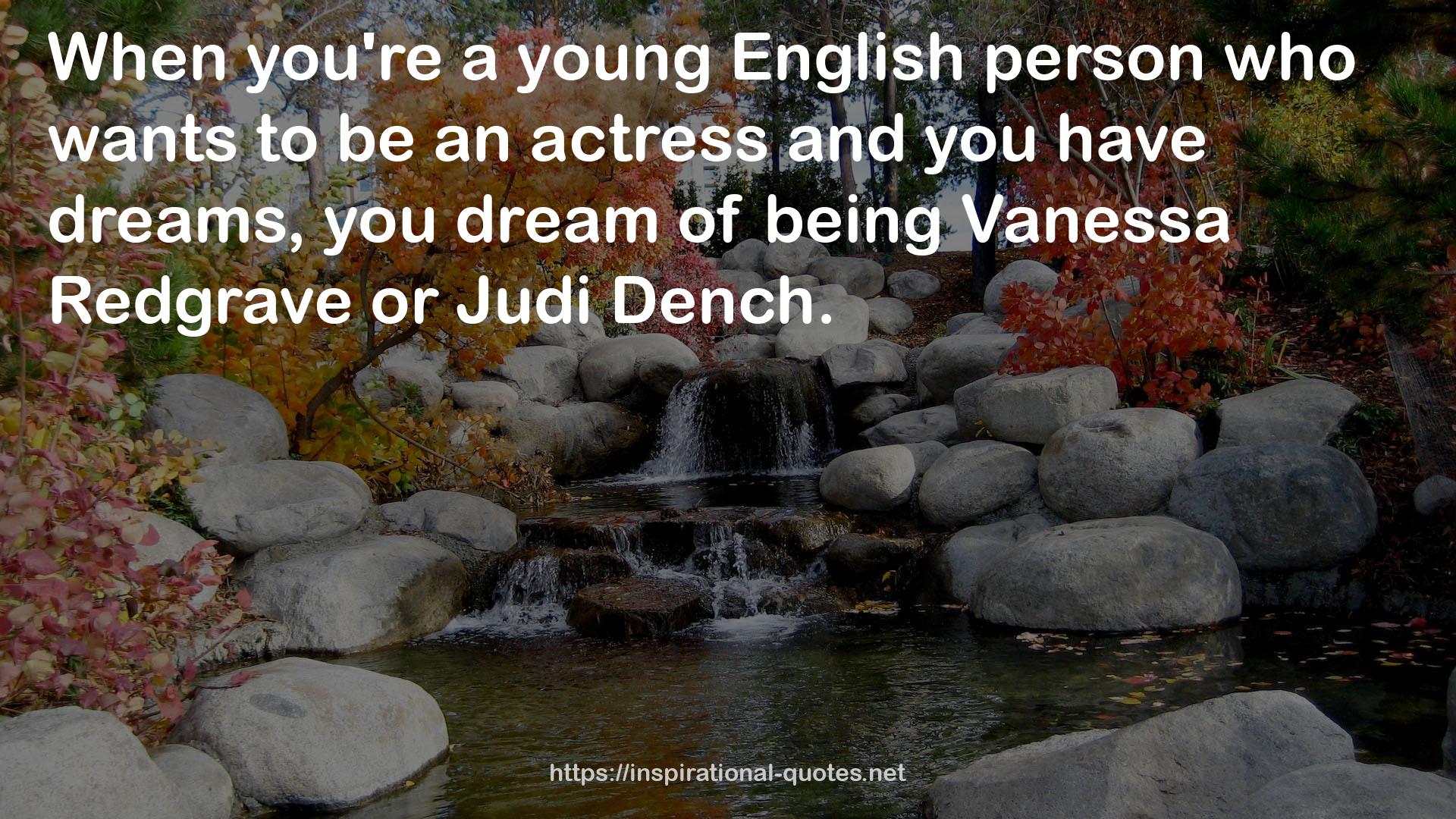 a young English person  QUOTES