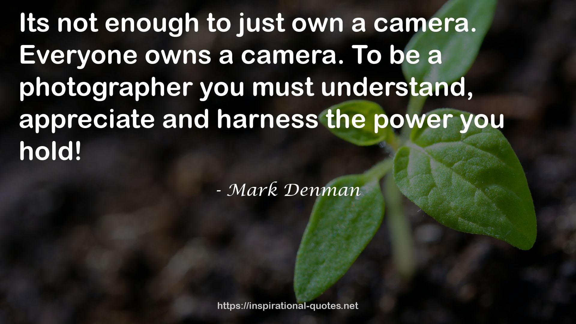 Mark Denman QUOTES