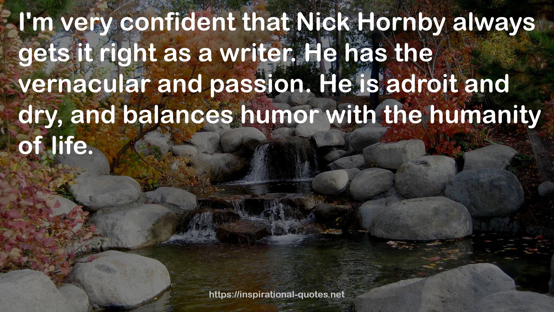 Nick Hornby  QUOTES