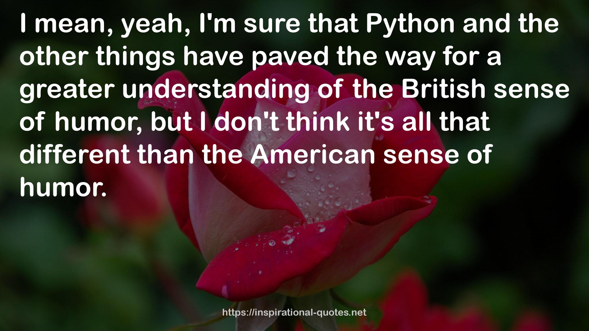 the American sense  QUOTES