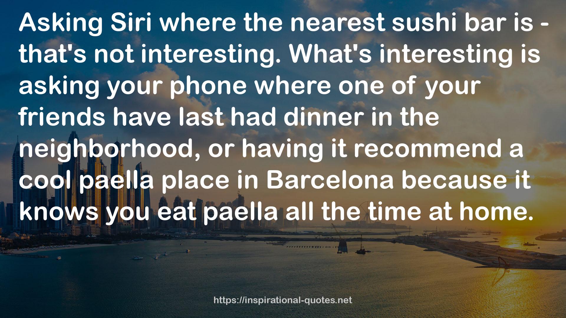 the nearest sushi bar  QUOTES