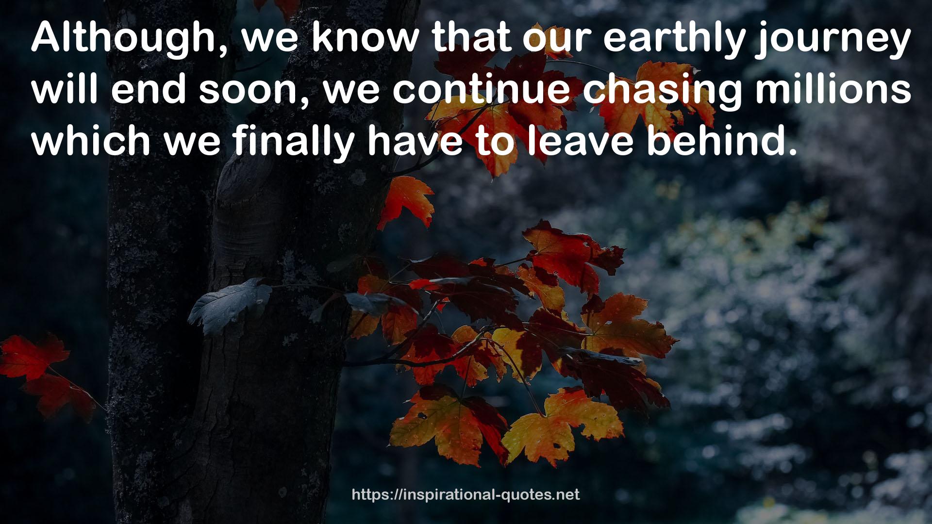 our earthly journey  QUOTES