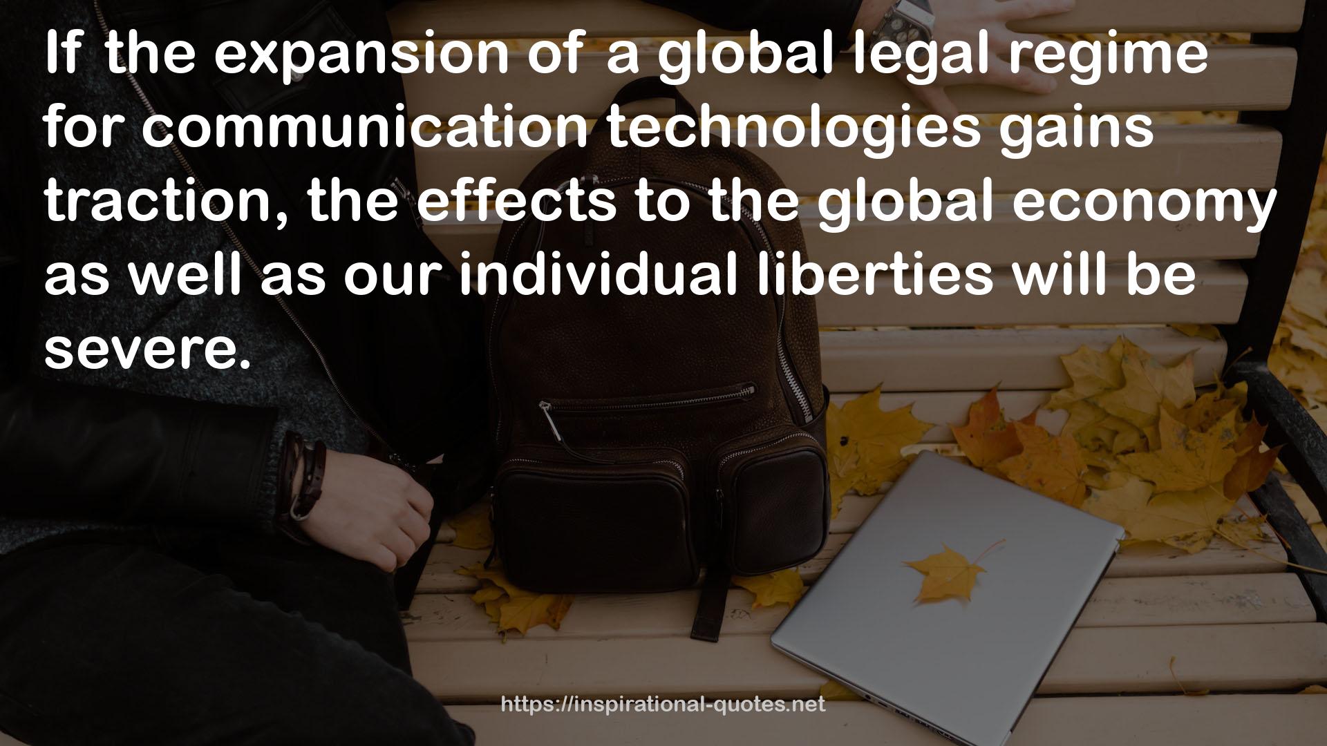 a global legal regime  QUOTES