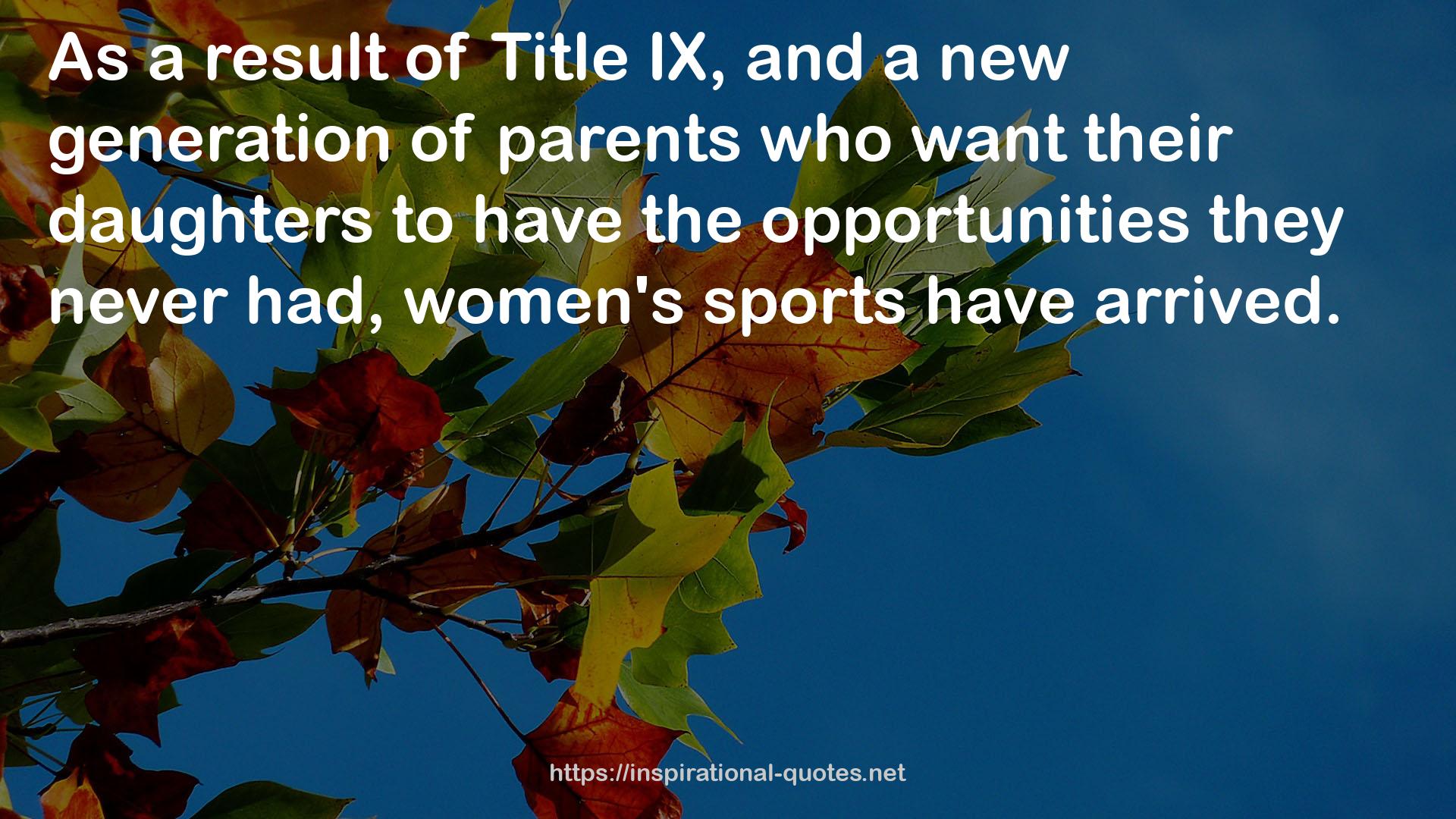 women's sports  QUOTES
