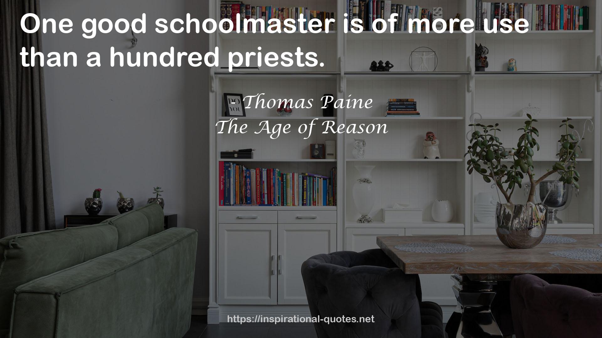 schoolmaster  QUOTES