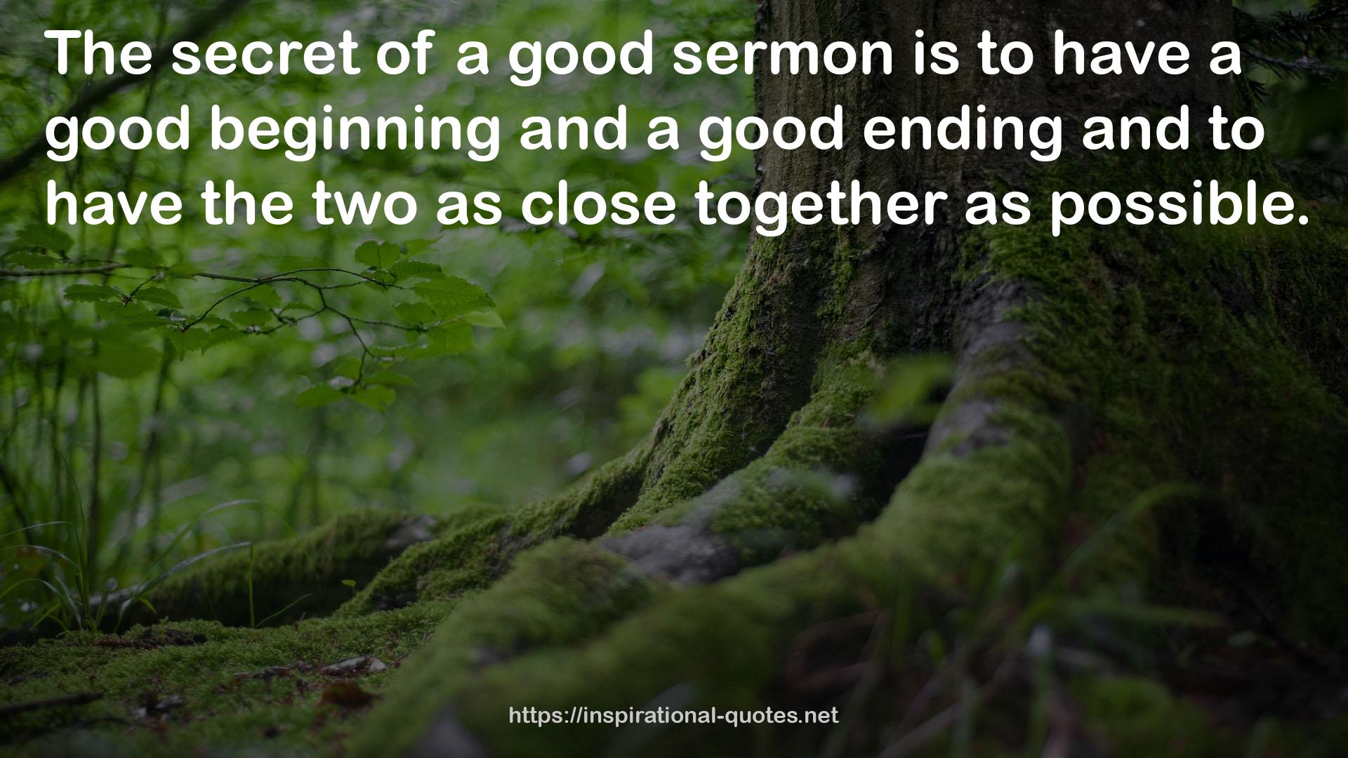 a good sermon  QUOTES