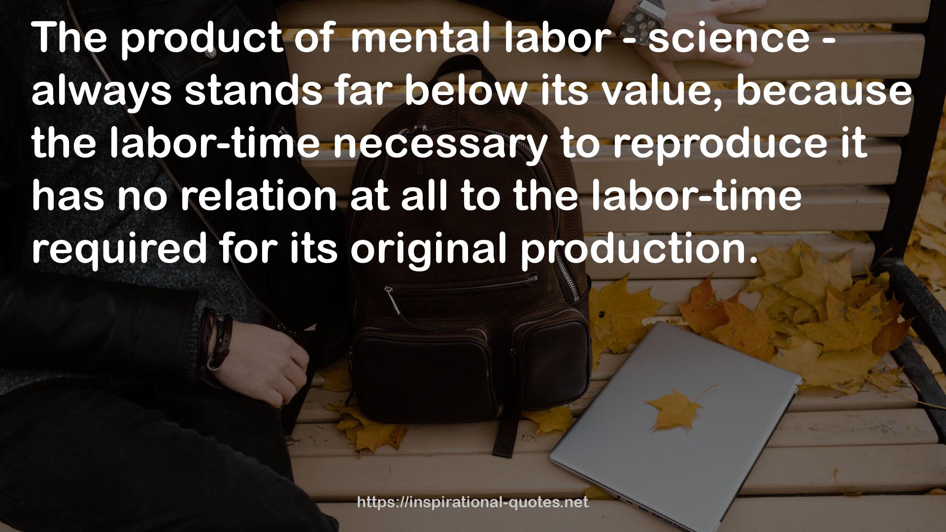 the labor-time  QUOTES