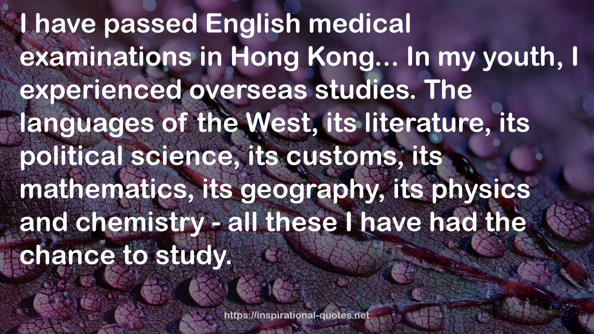 English medical examinations  QUOTES