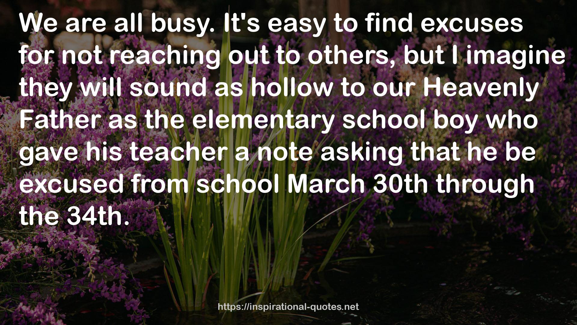 school March 30th  QUOTES