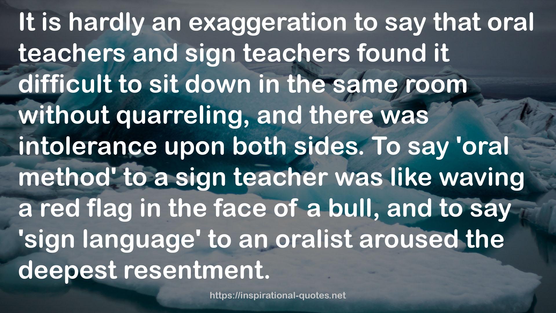 a sign teacher  QUOTES