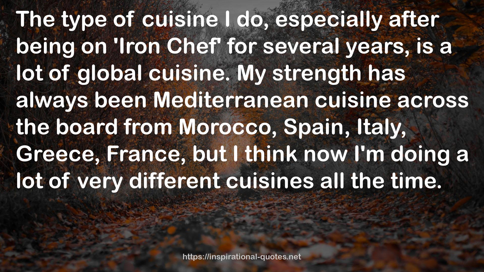 Mediterranean cuisine  QUOTES