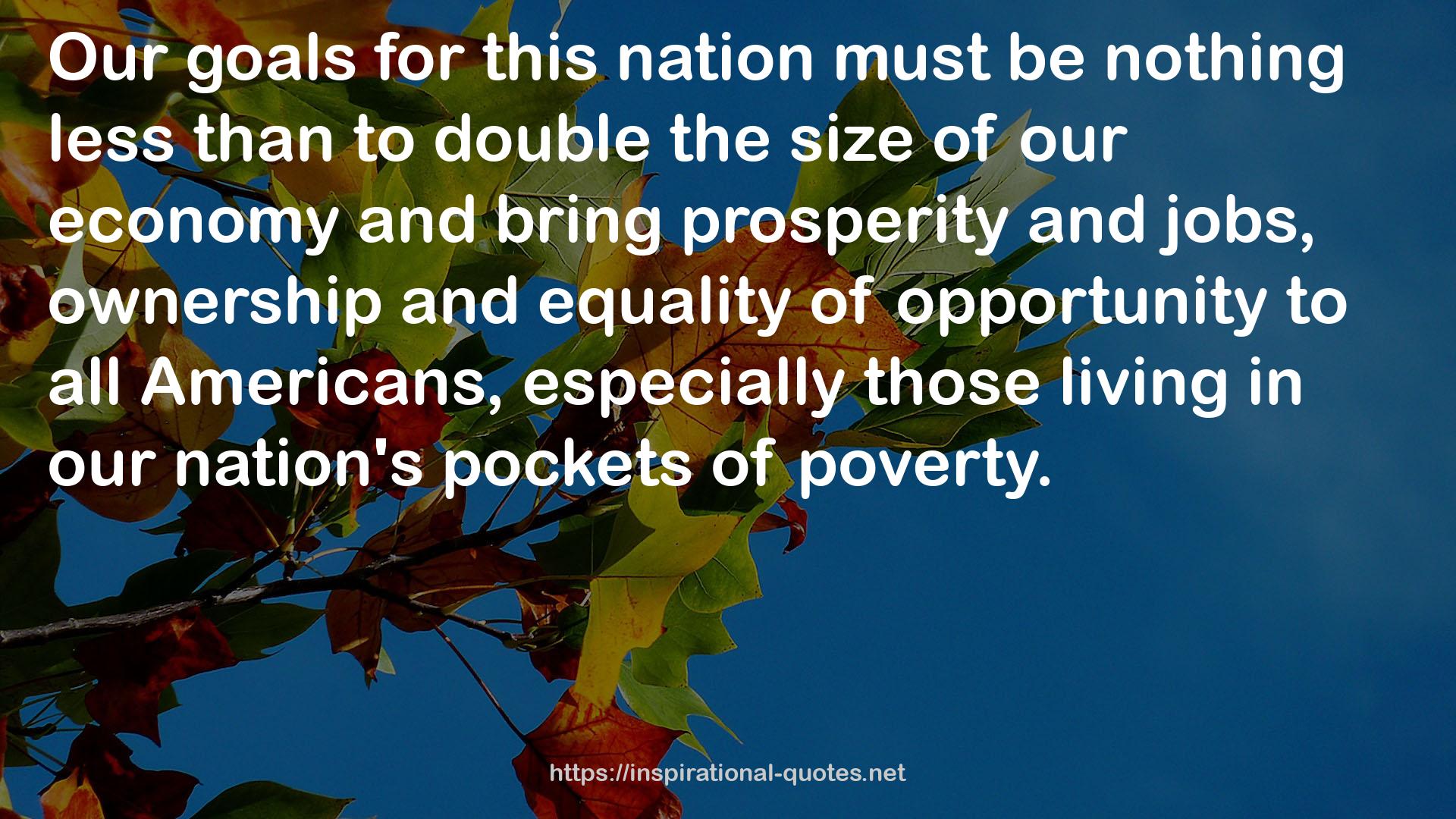 our nation's pockets  QUOTES