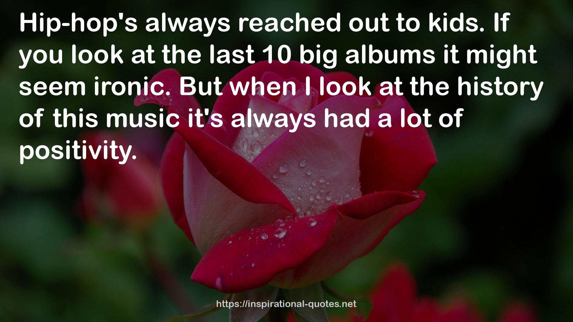 the last 10 big albums  QUOTES