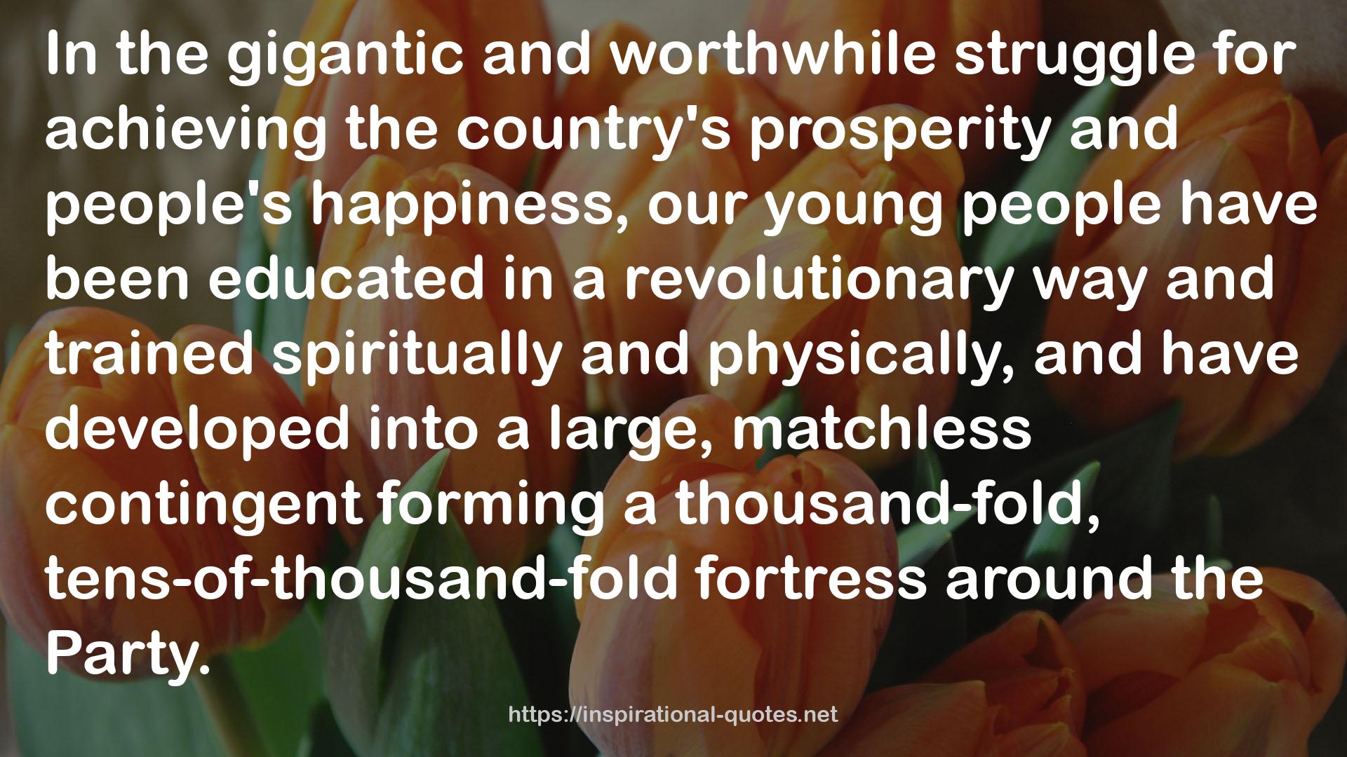 the country's prosperity  QUOTES