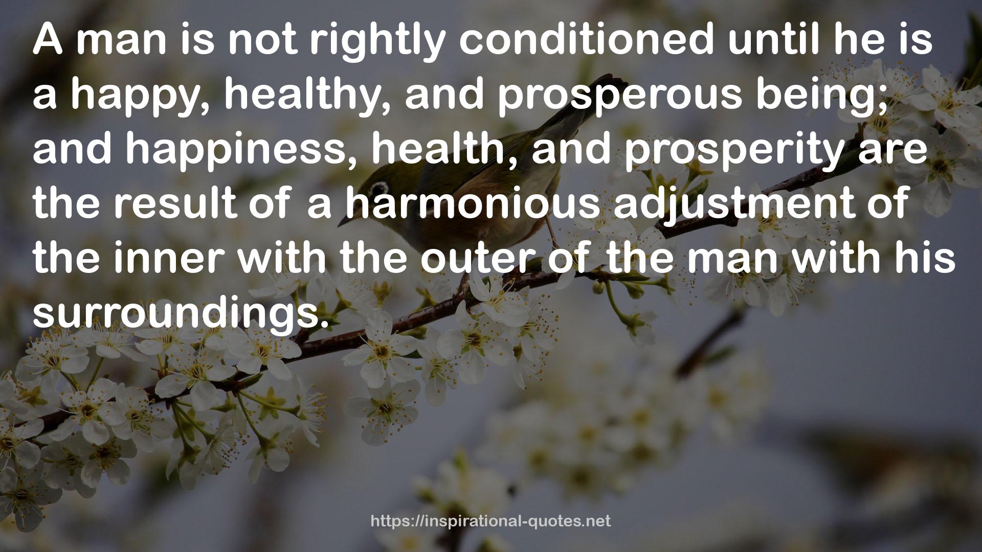 a harmonious adjustment  QUOTES