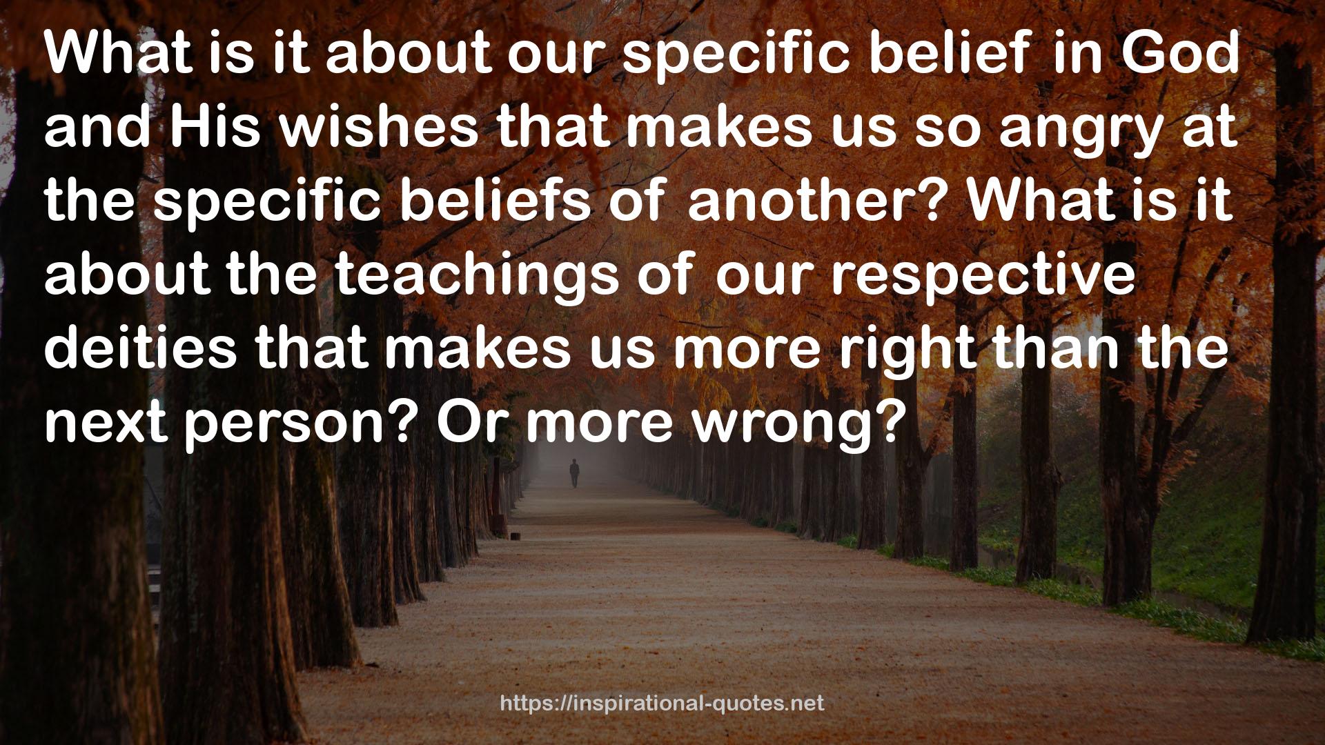 our specific belief  QUOTES