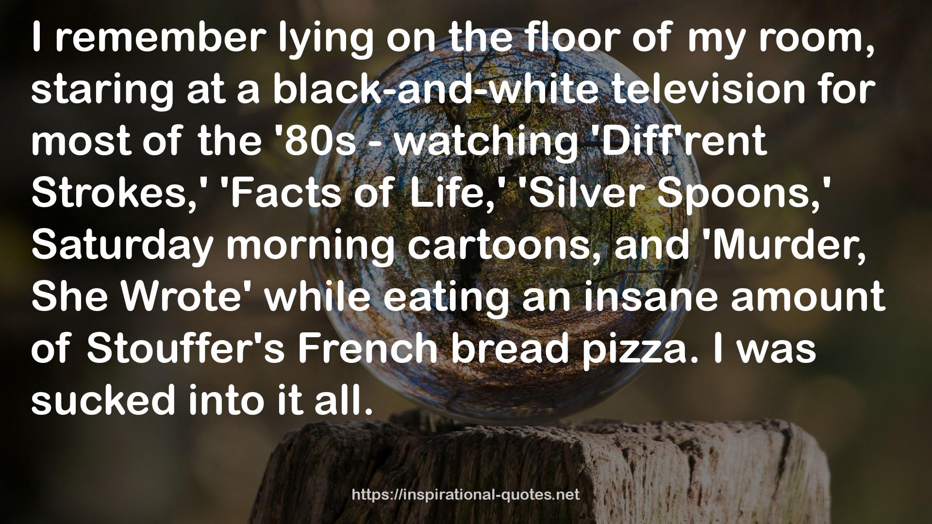 a black-and-white television  QUOTES