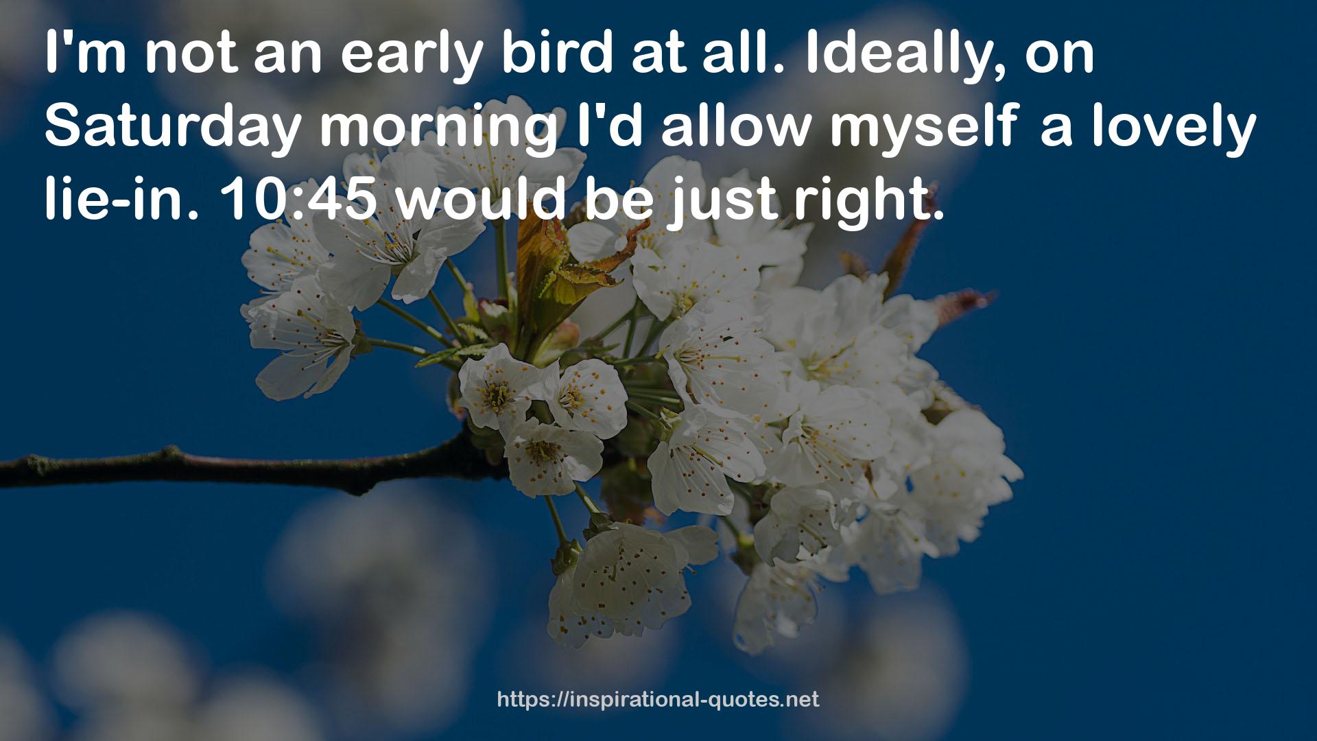 an early bird  QUOTES