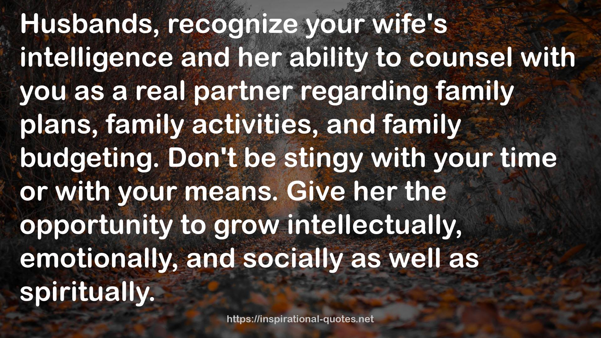 your wife's intelligence  QUOTES