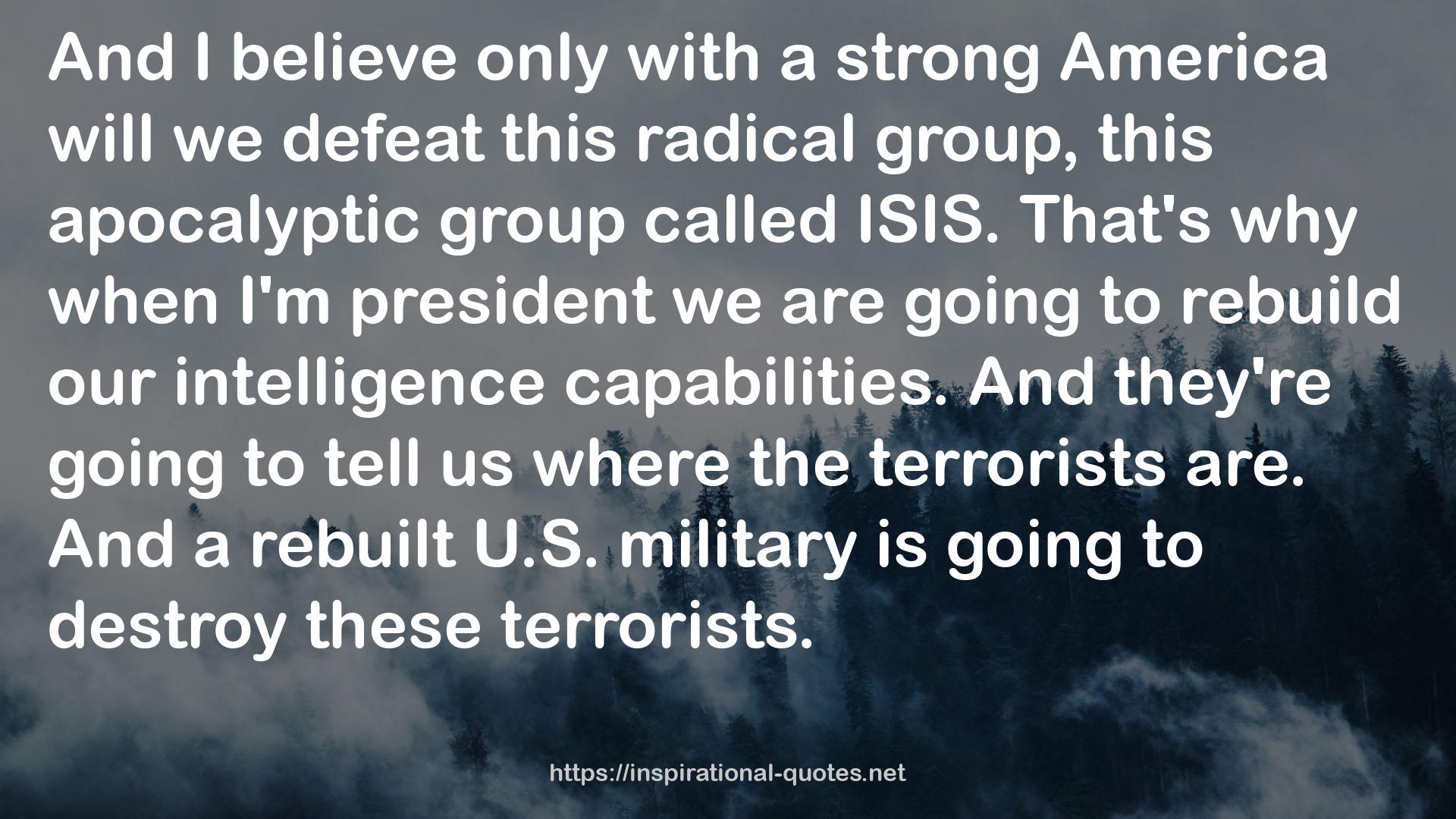 a rebuilt U.S. military  QUOTES