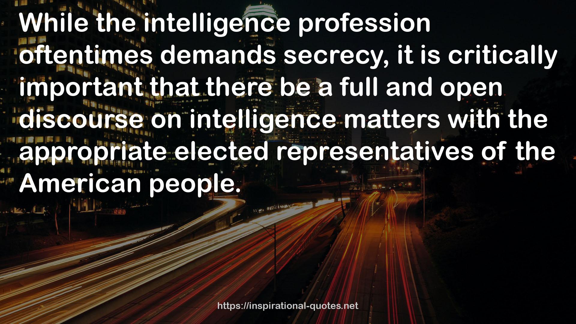 intelligence matters  QUOTES