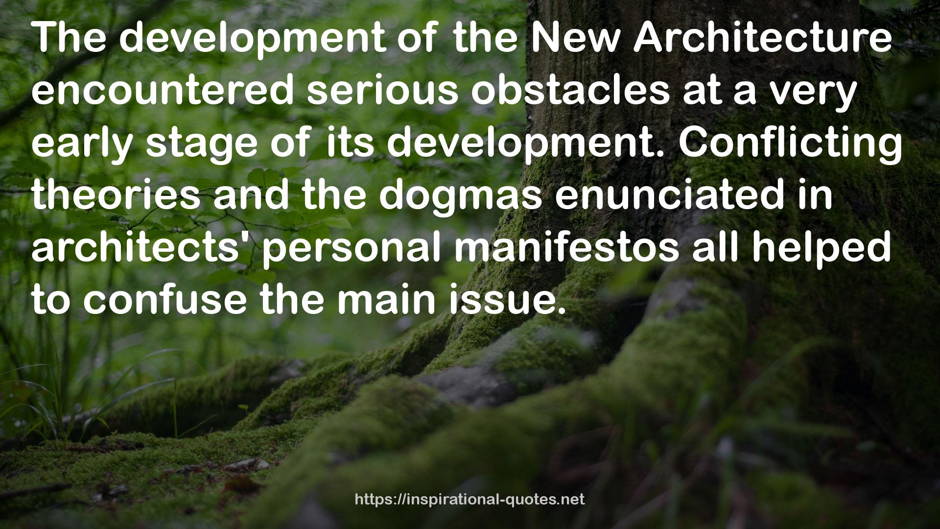 The new architecture  QUOTES