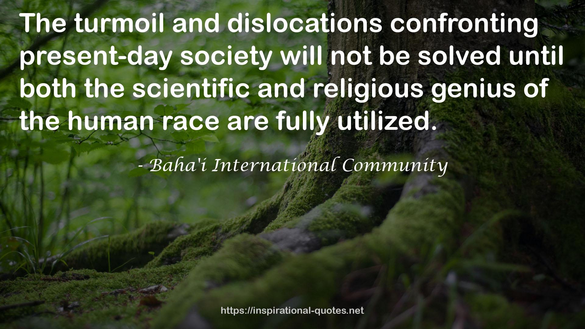 Baha'i International Community QUOTES