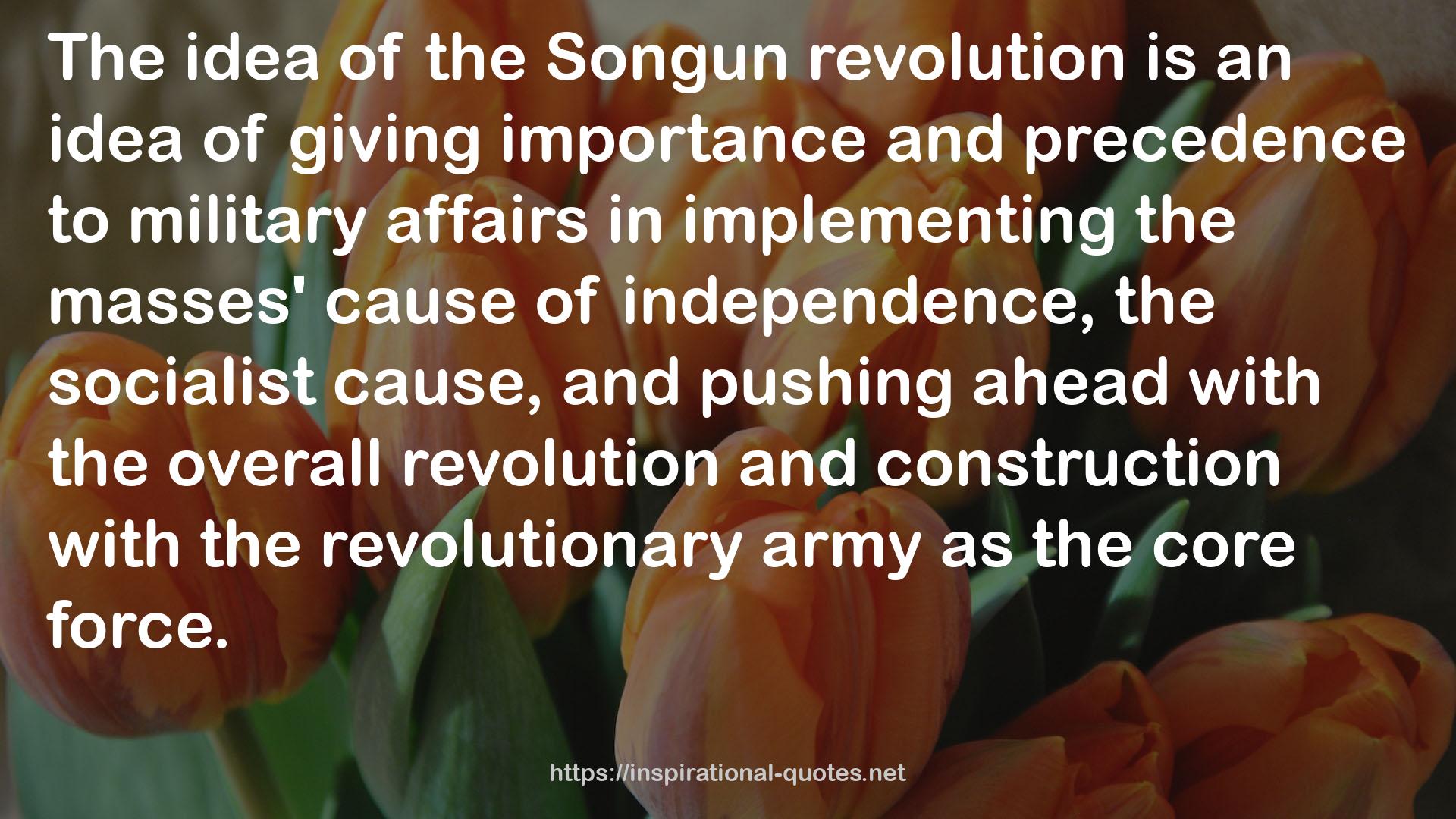 the Songun revolution  QUOTES