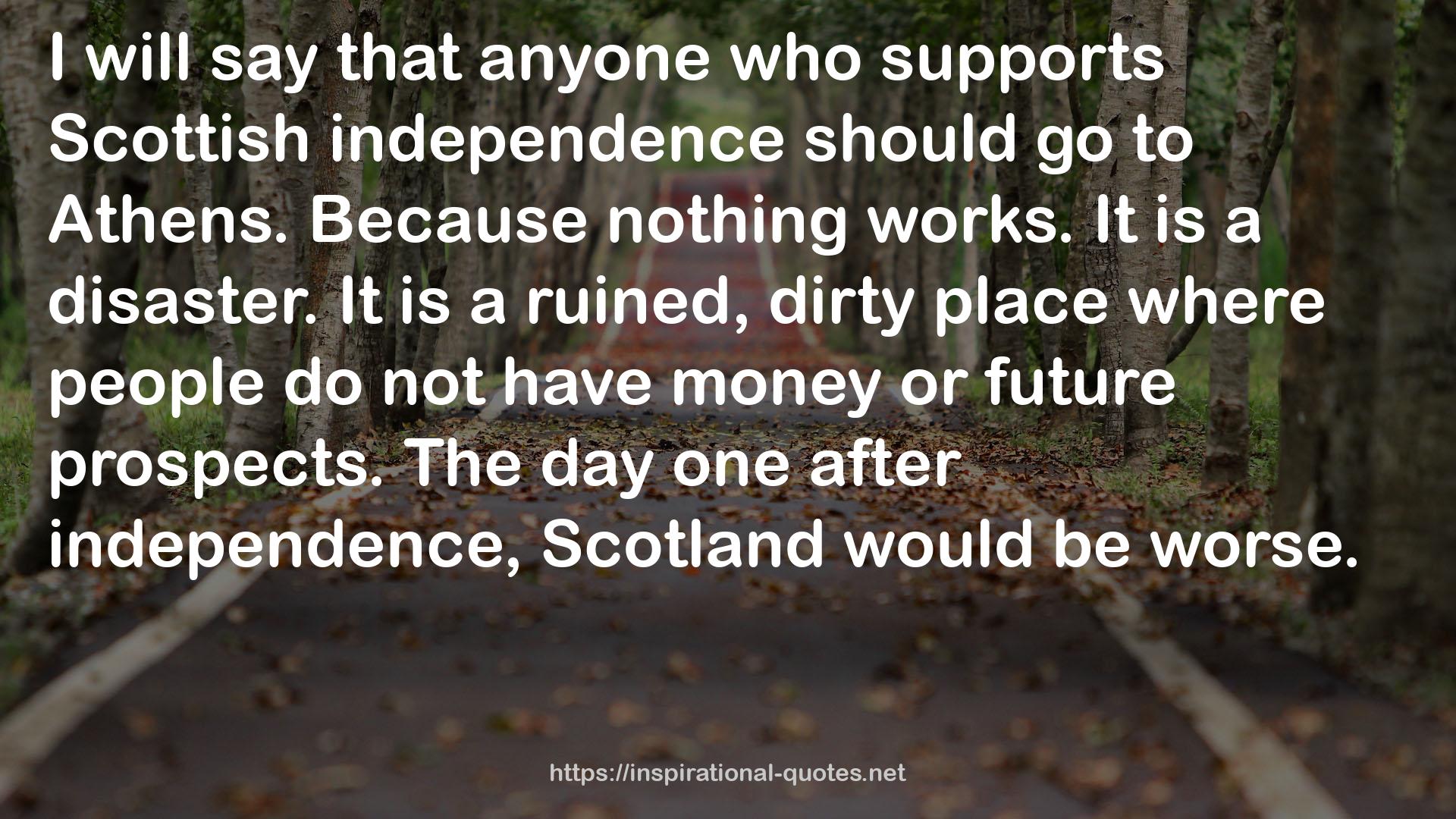 Scottish independence  QUOTES