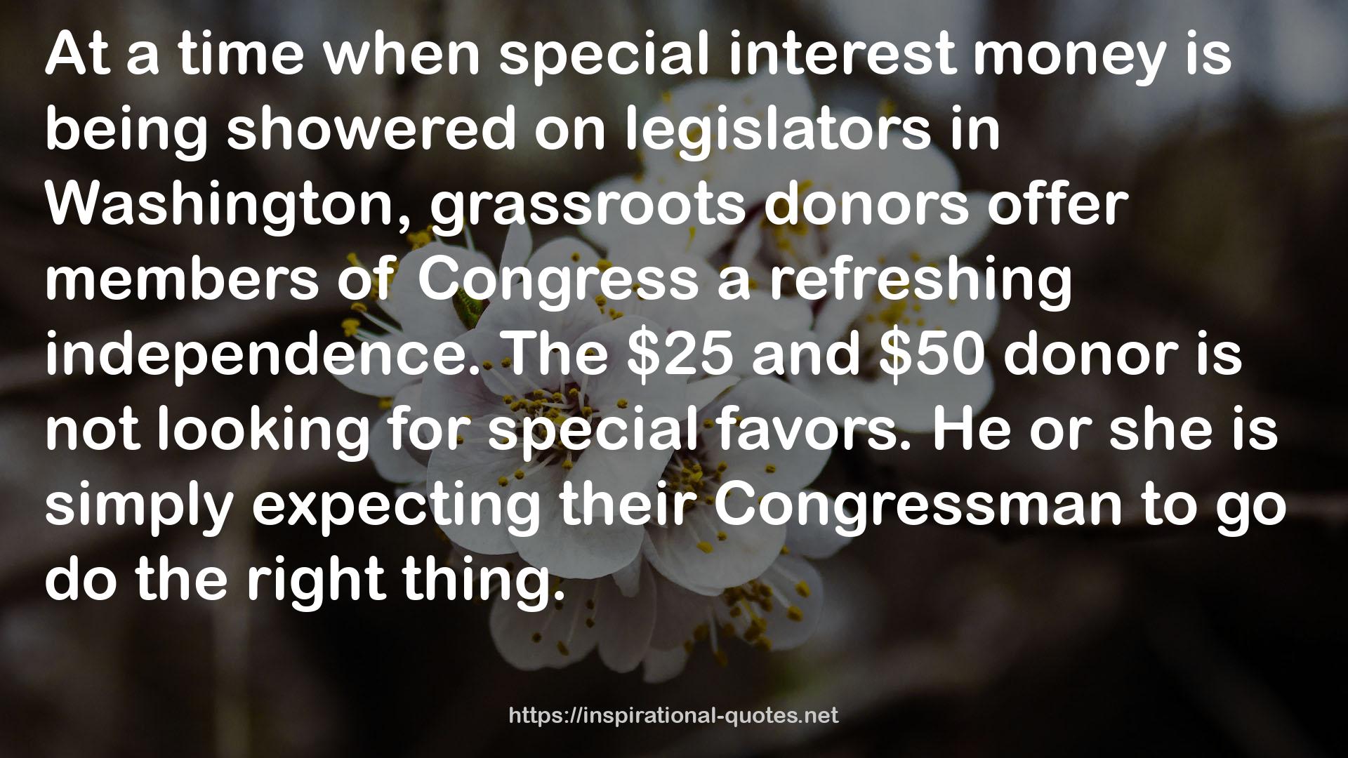 special interest money  QUOTES