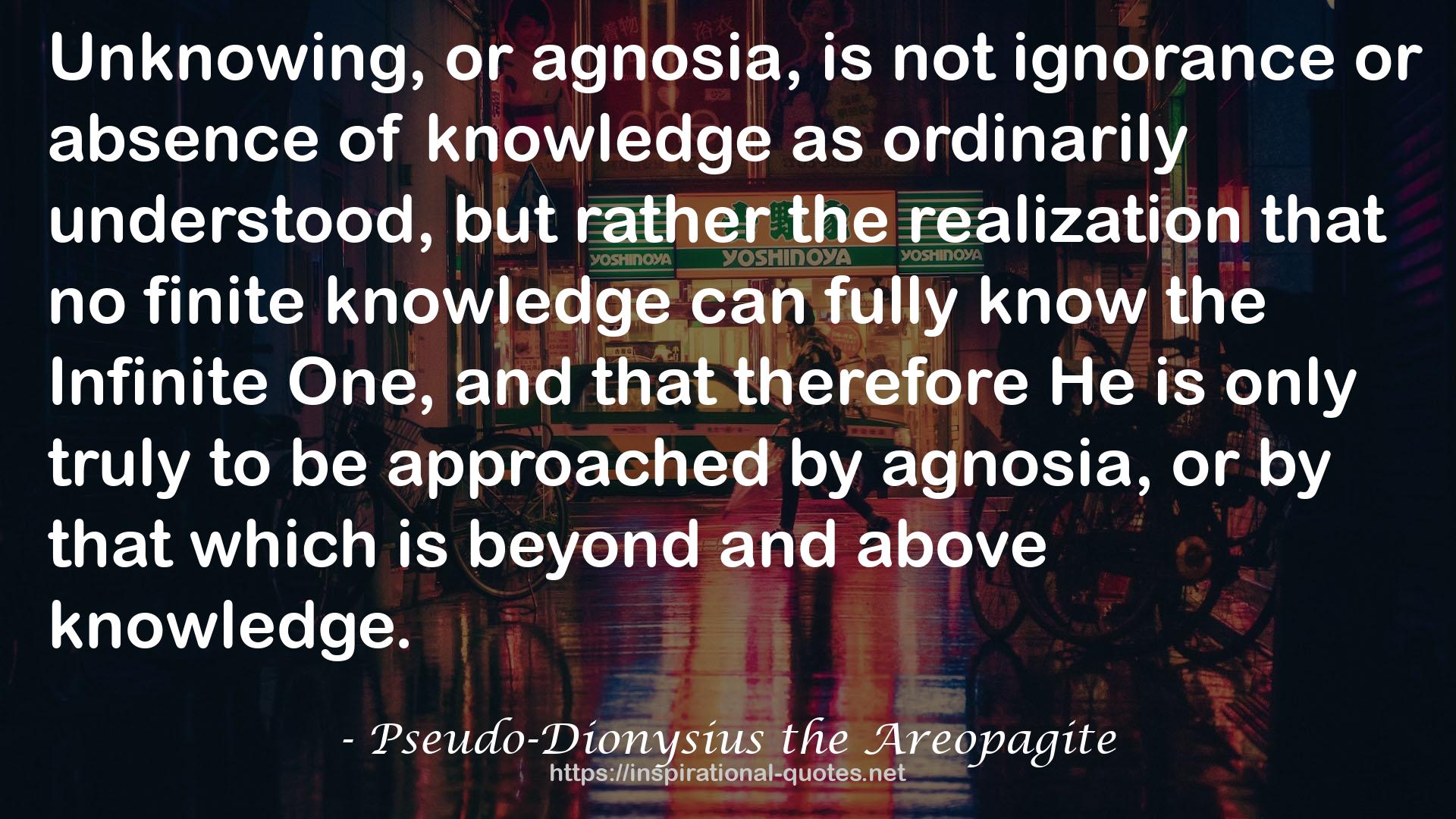 Pseudo-Dionysius the Areopagite QUOTES