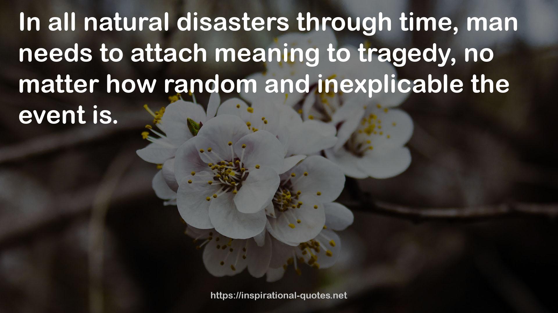 all natural disasters  QUOTES