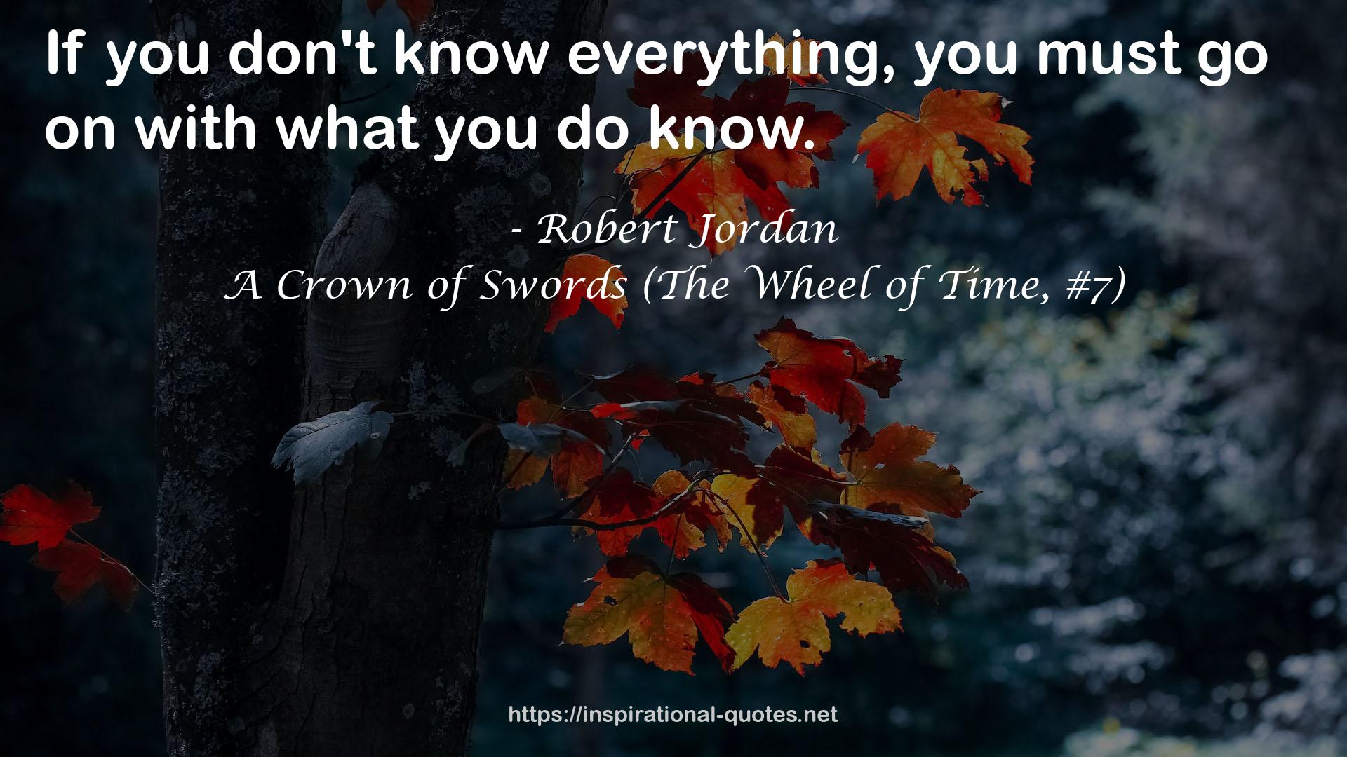 A Crown of Swords (The Wheel of Time, #7) QUOTES