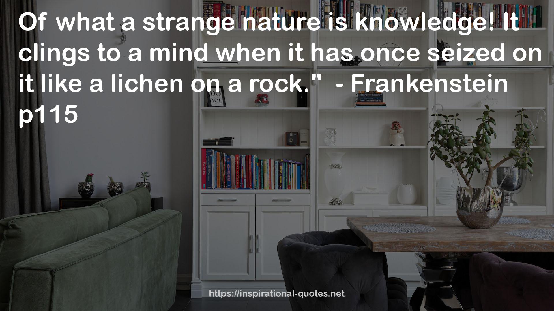 a strange nature  QUOTES