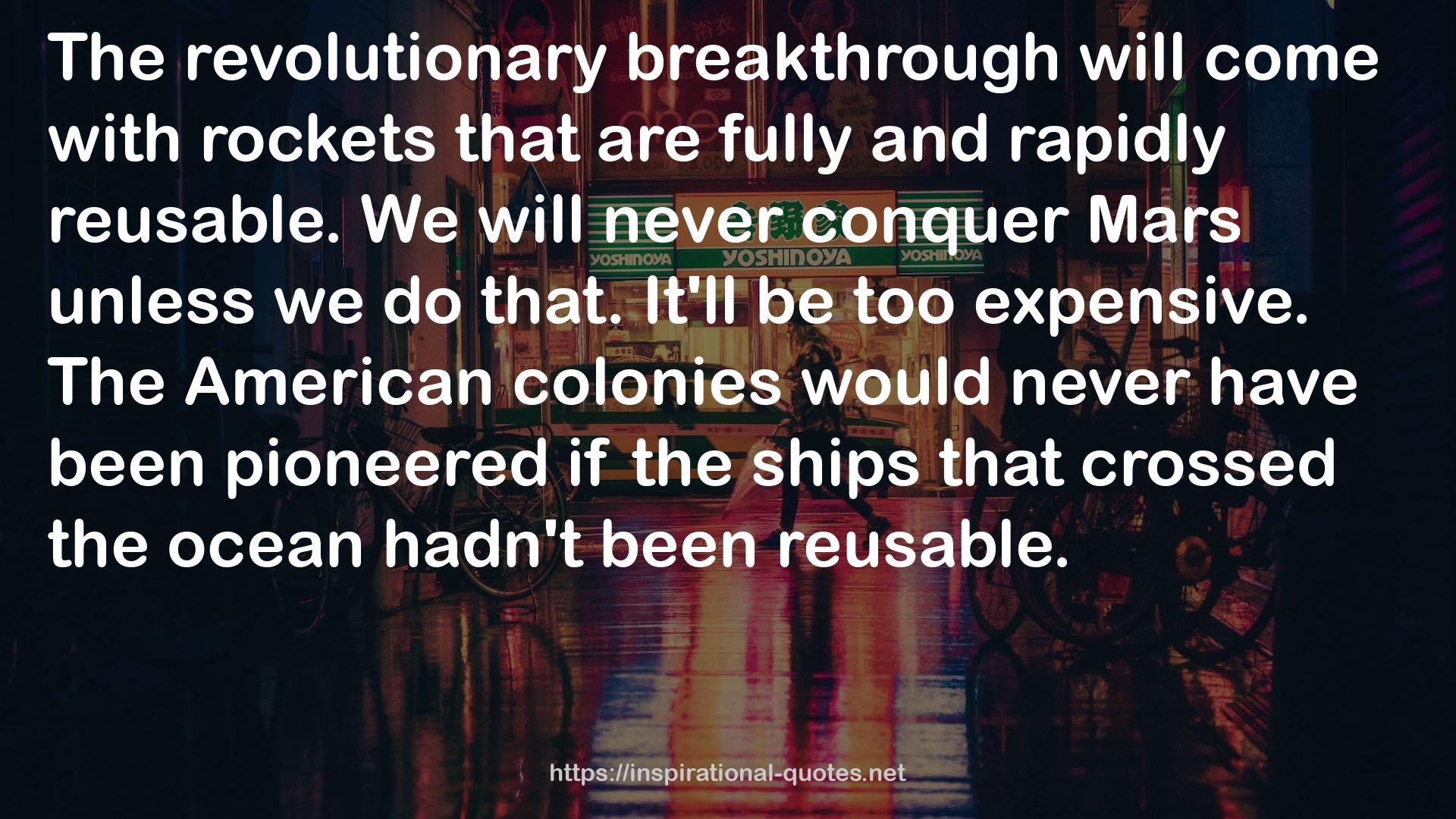 the American colonies  QUOTES