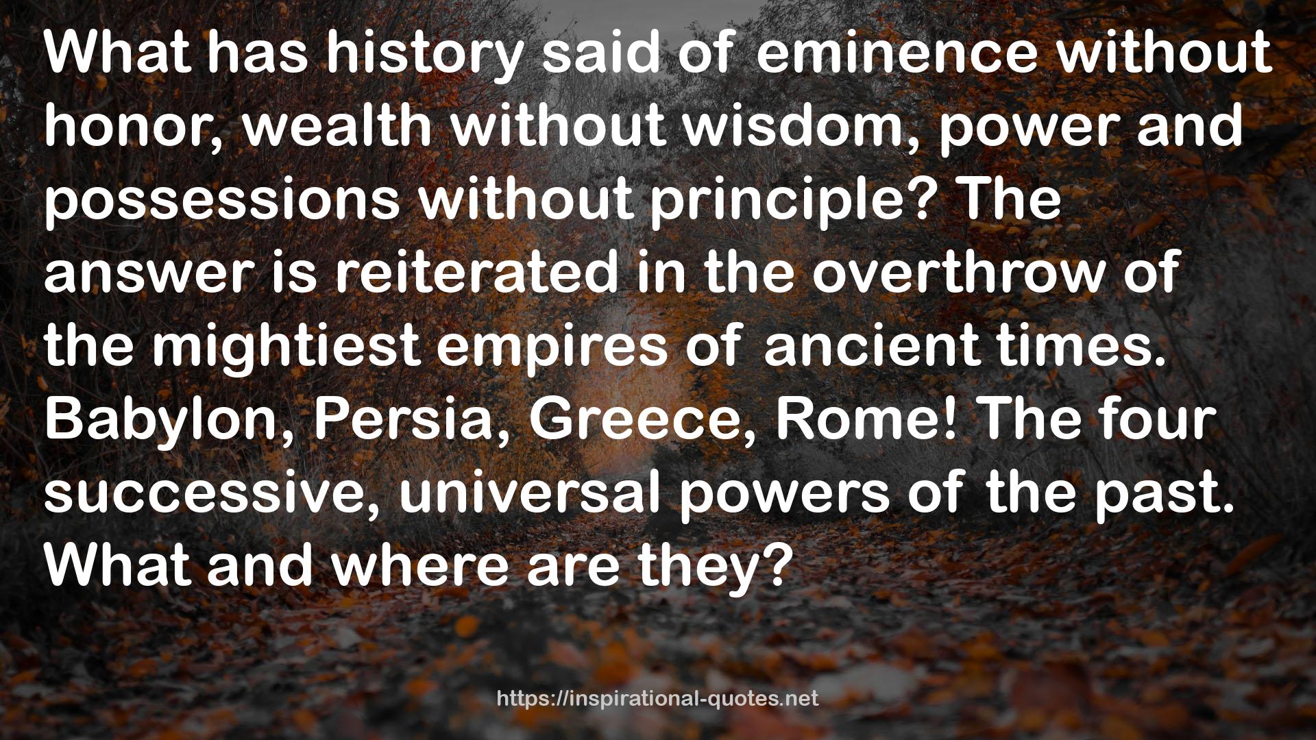 The four successive, universal powers  QUOTES