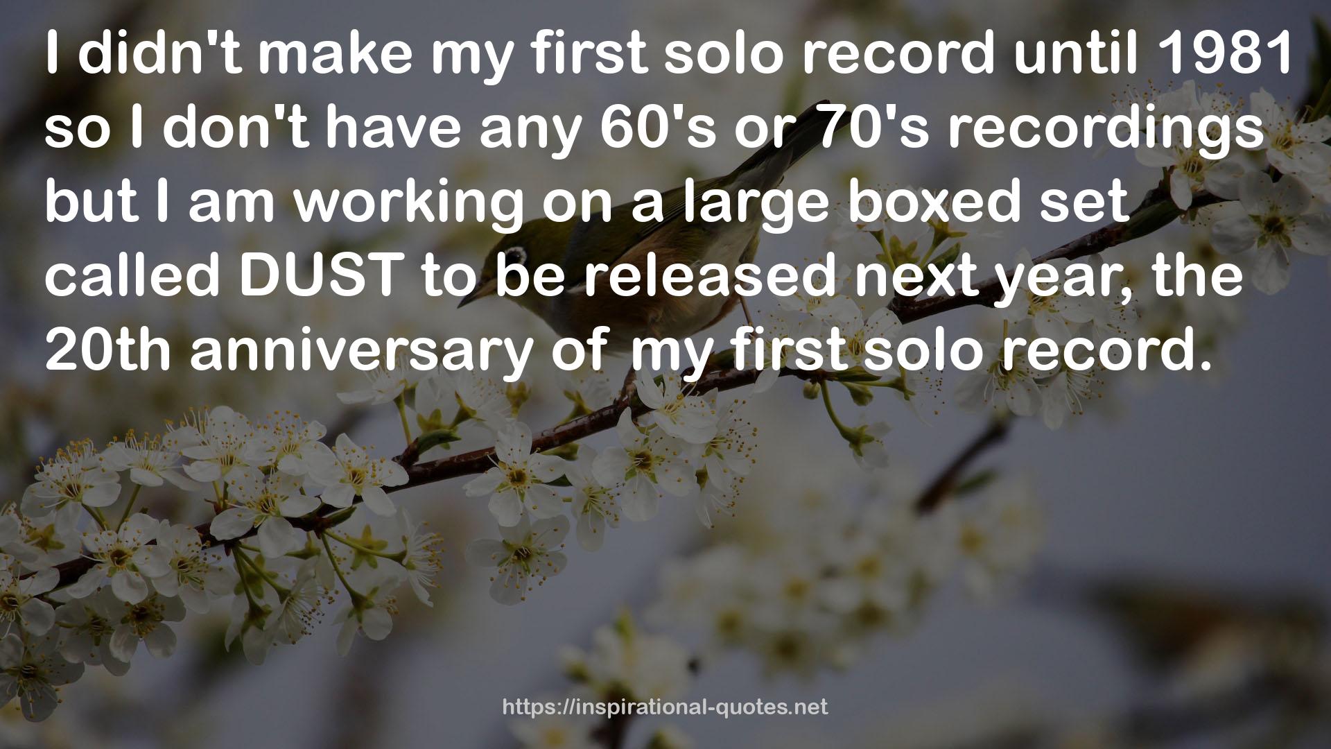 my first solo record  QUOTES