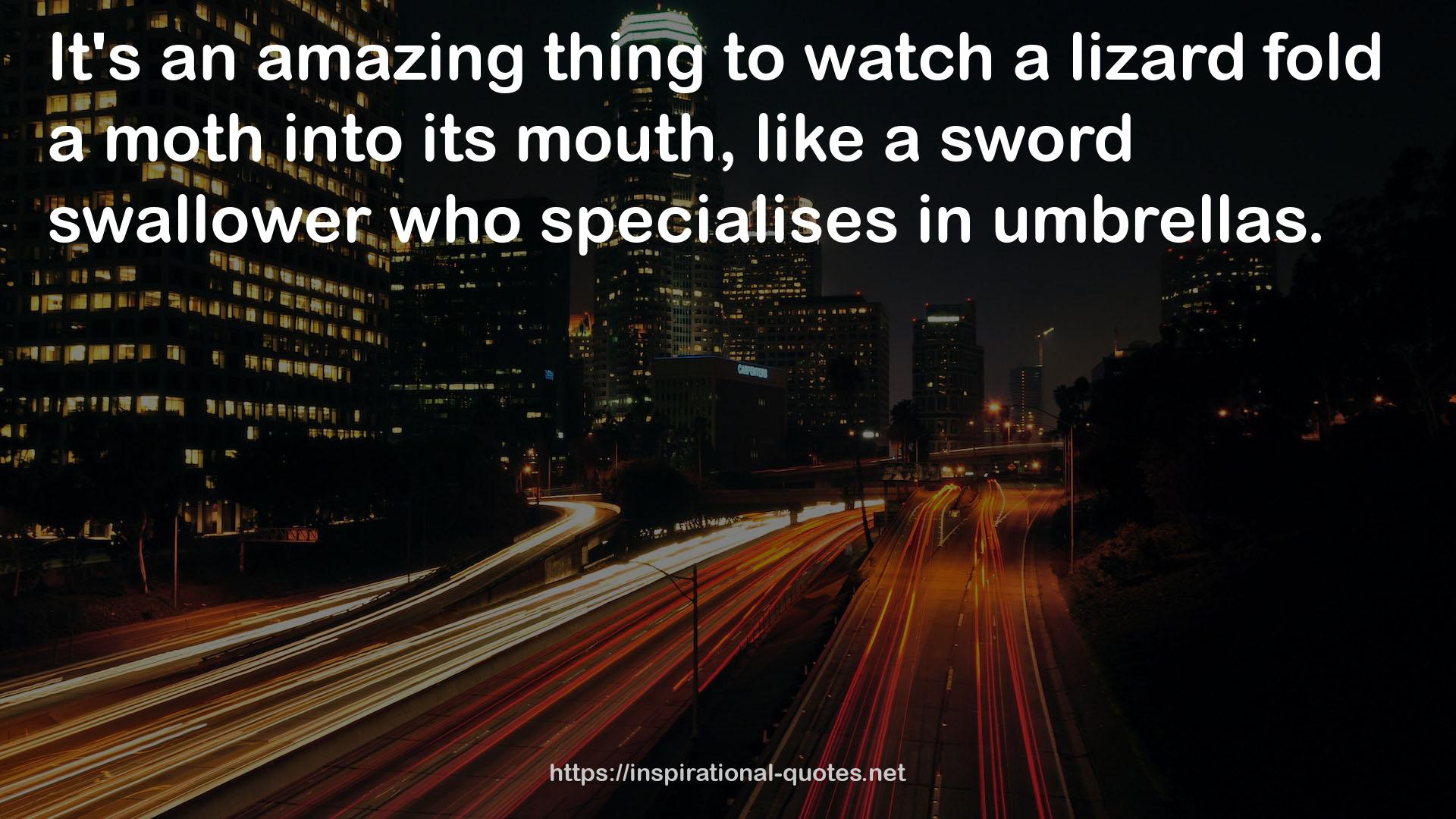 a sword swallower  QUOTES