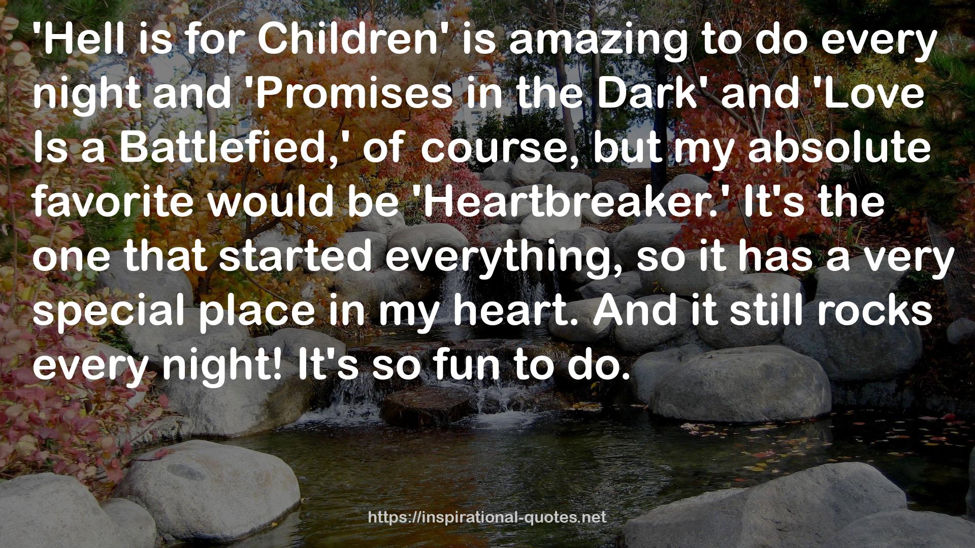 'Promises in the Dark'  QUOTES