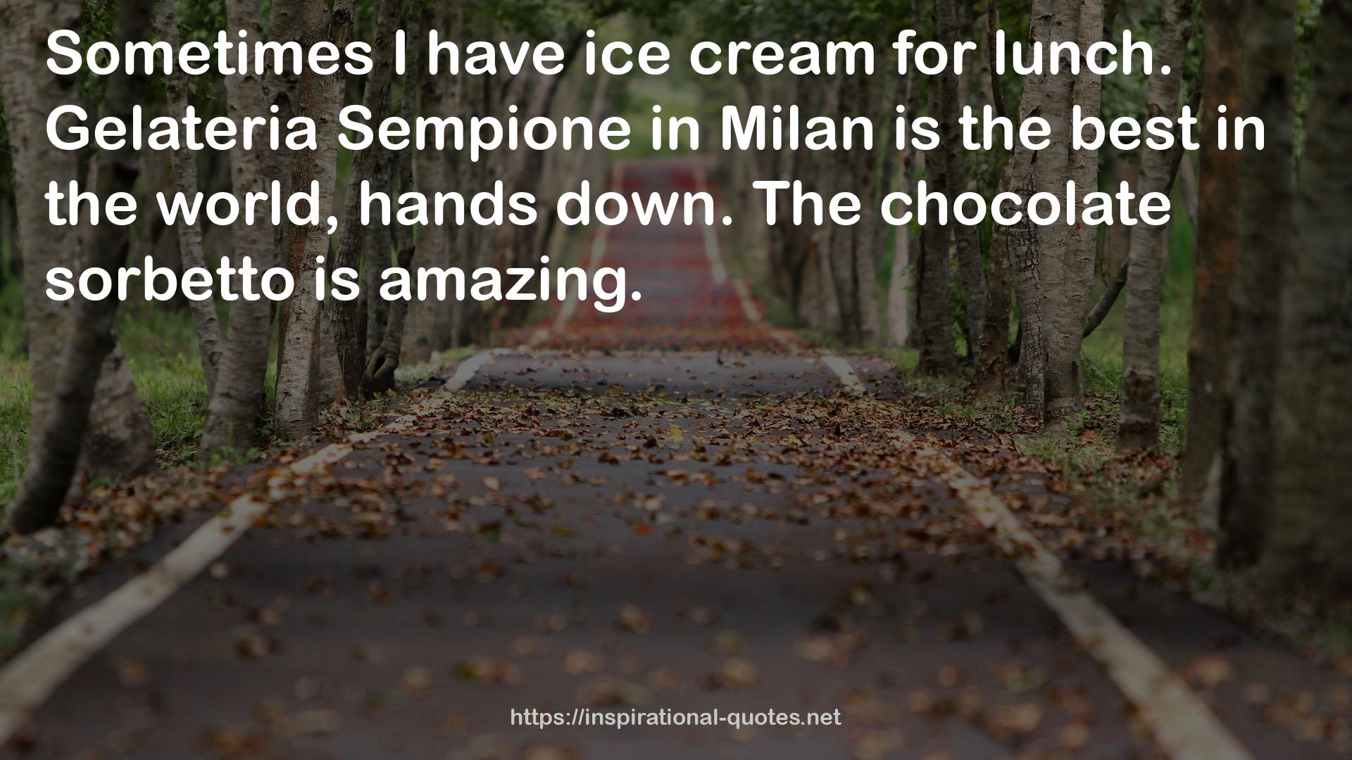 The chocolate sorbetto  QUOTES