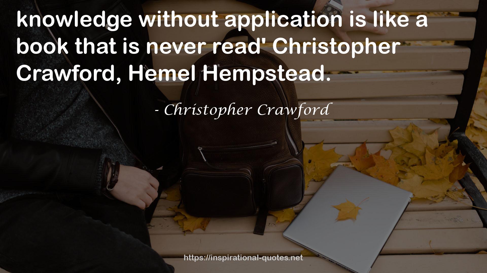 Christopher Crawford QUOTES