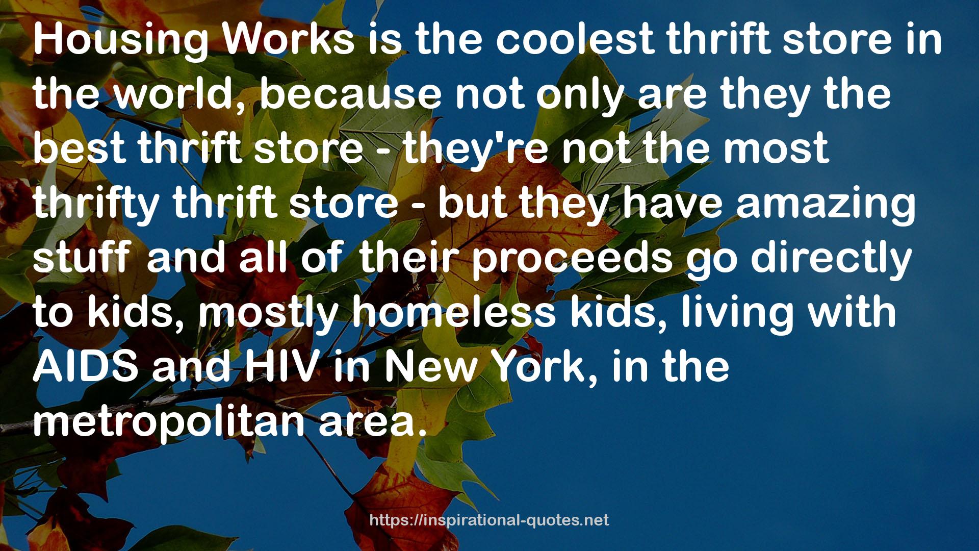 the coolest thrift store  QUOTES