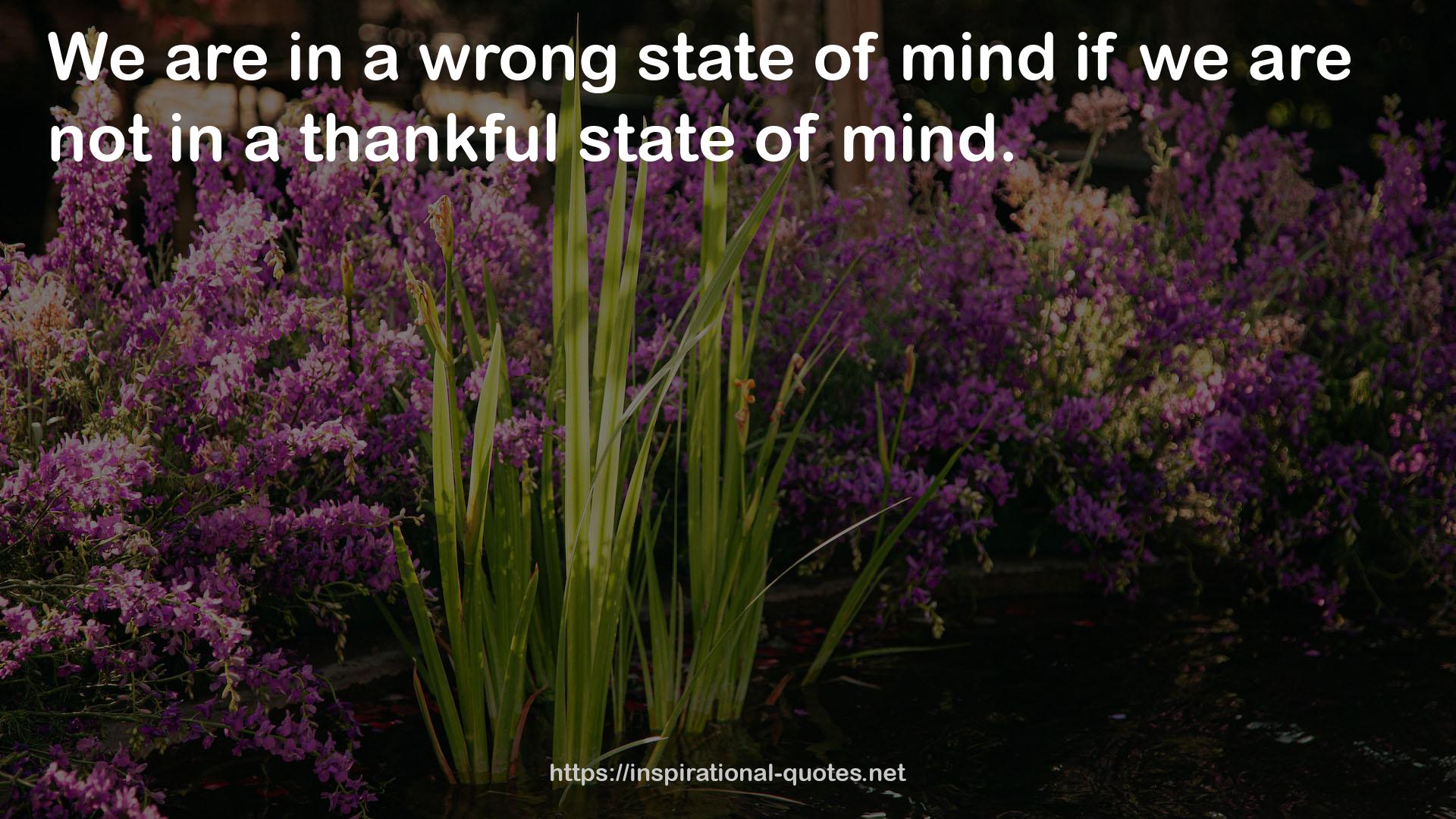 a thankful state  QUOTES