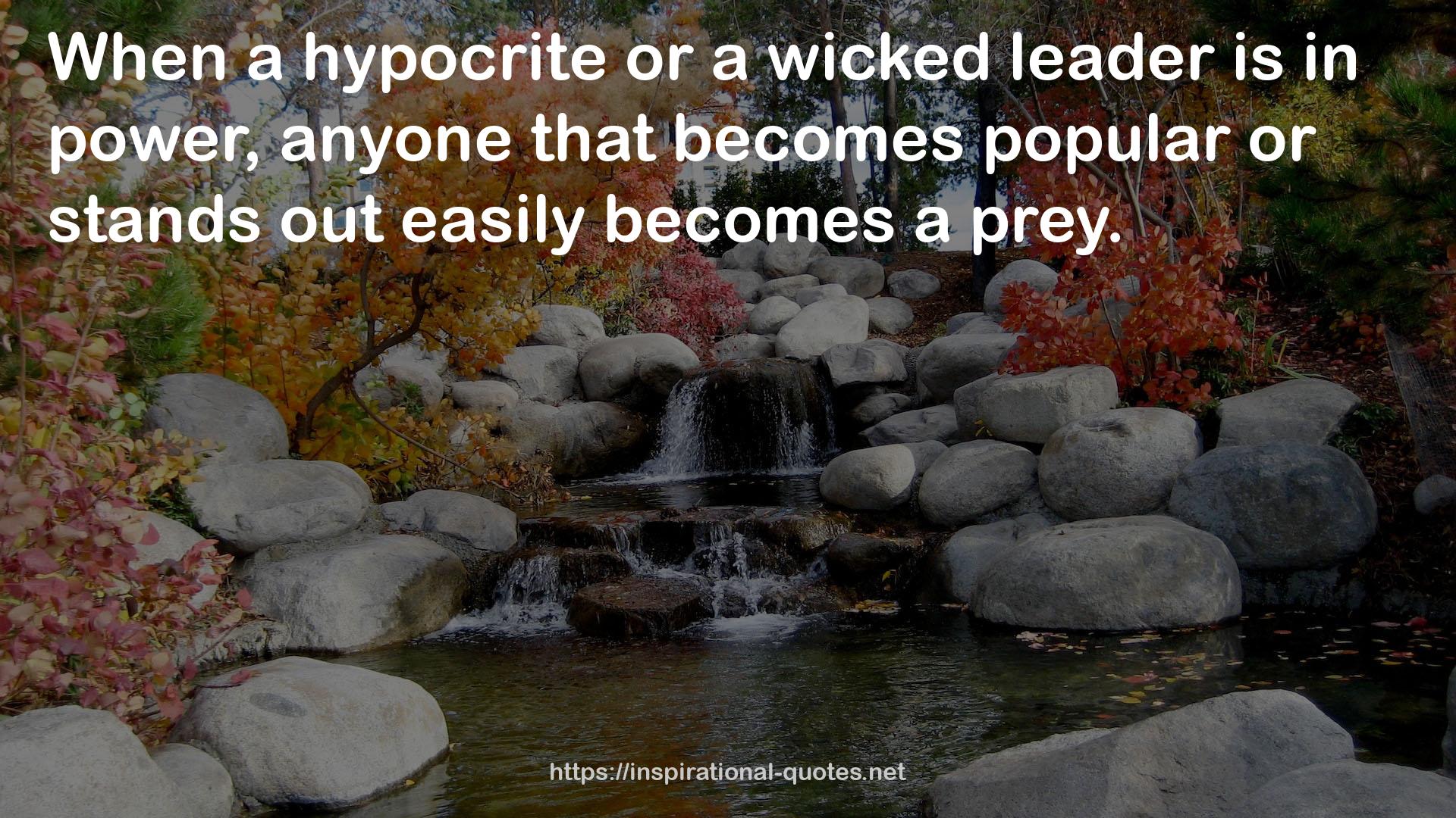 a wicked leader  QUOTES