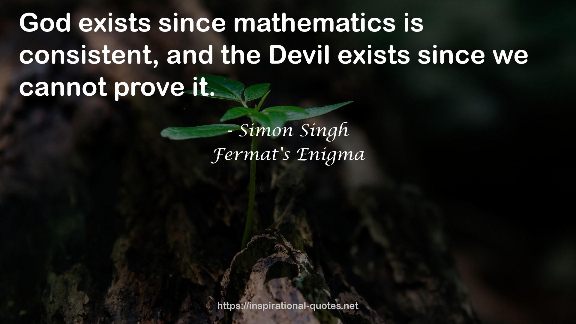 Fermat's Enigma QUOTES